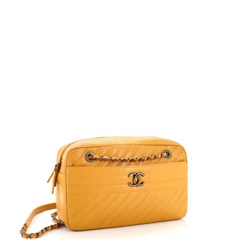 chanel small camera case bag yellow|CHANEL Goatskin Small Casual Trip Camera Case Yellow.